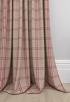 Applecross, Cranberry - Made to Measure Curtains